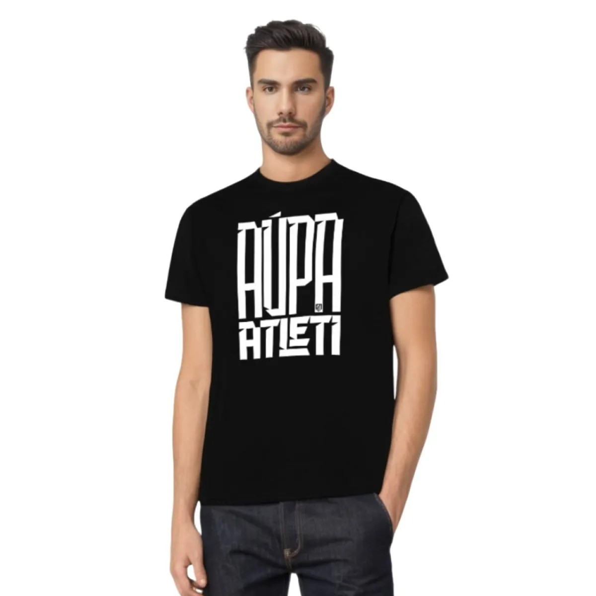 T-shirts And Polos*Atlético de Madrid AÚPA ATLETI BLACK T-SHIRT
