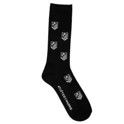 Socks*Atlético de Madrid Black Monochrome Crest Socks