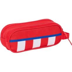 School*Atlético de Madrid Double Crest Stripes Pencil Case