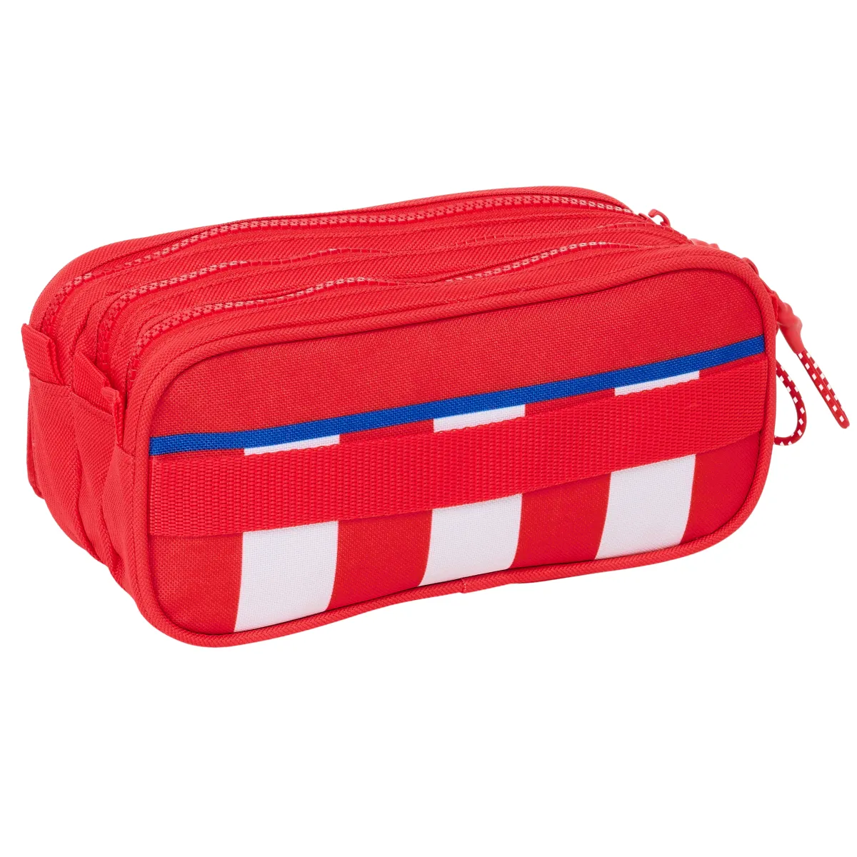 School*Atlético de Madrid Large Triple Crest Stripes Pencil Case