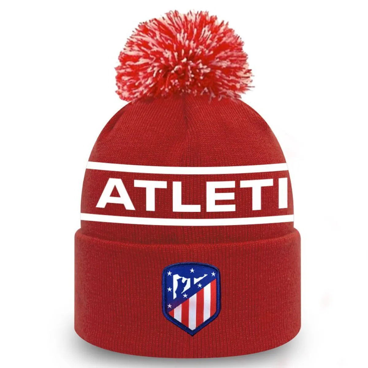 Headwear*Atlético de Madrid RED POMPOM BEANIE